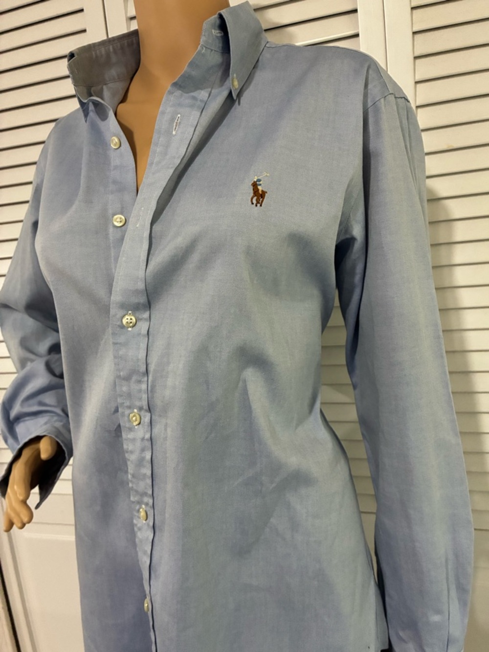Ralph Lauren Light Blue Button-Down Oxford Shirt with Polo Pony - Picture 3 of 7